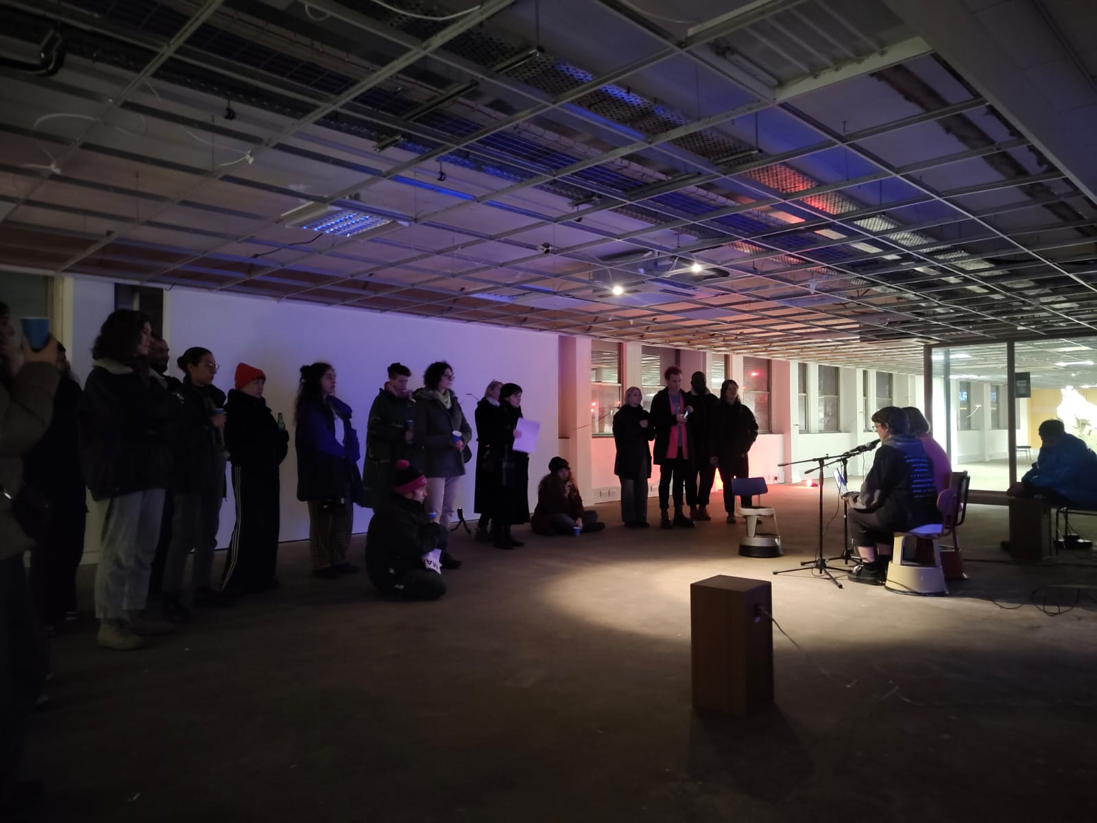 Jessa and Carle performing with audience